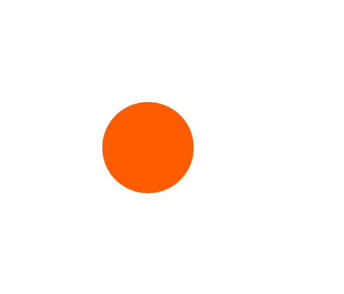 Orange circle on white background