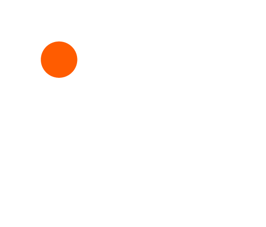 Orange dot moving on white background